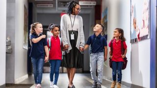 Principal and kids